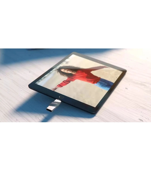 Флешка USB Sandisk IX90N iXpand Flip (SDIX90N-064G-GN6NN), 64Gb, USB 3.1/Lightning, R/W 150/70, зеленый/серебристый