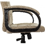 Кресло руководителя Бюрократ CH 002 Fabric Light-21 песочный, крестов. пластик, фото11