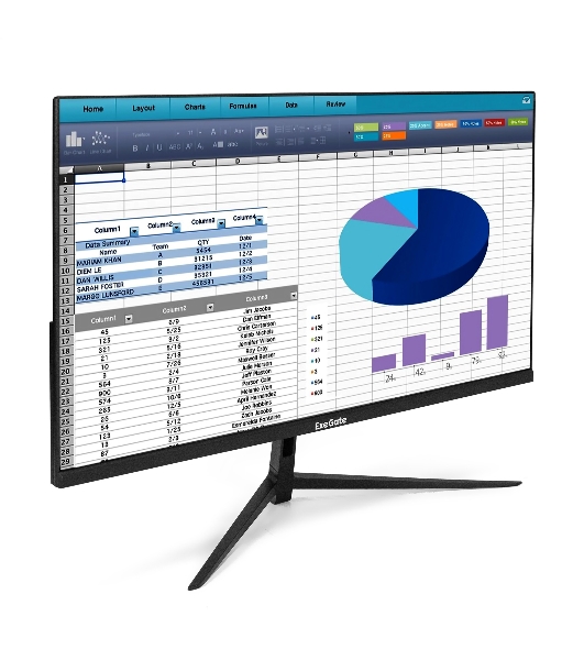 Монитор 23.8' ExeGate ProSmart EV2407 VA 1920x1080, 75 Гц, 5 мс, 16:9, 250 кд/м2, 1xHDMI, 1xVGA, черный