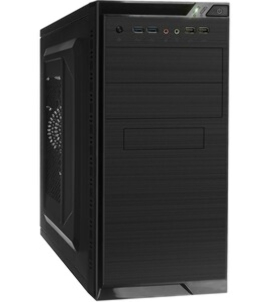 Компьютерный корпус Minitower ExeGate QA-412U Black, mATX, (XP350, Black, 120мм), 2хUSB+2хUSB 3.0, Audio