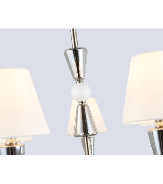 Люстра Ambrella light LH75256/7 SN/FR сатин никель/белый матовый E14*7 max 40W D860*520