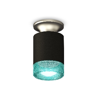 Светильник Ambrella Light XS6302142 SBK/MCH/BL черный песок/хром матовый/голубой MR16 GU5.3 (N6904, C6302, N6153)