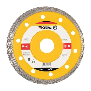 Диск алмазный отрезной ультратонкий Kranz 125x22.2 мм