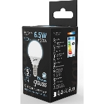 Лампа светодиодная Gauss 6.5Вт цок.: E14 шар 220B 4100K св. свеч. бел.нейт. (упак.: 10 шт), фото4