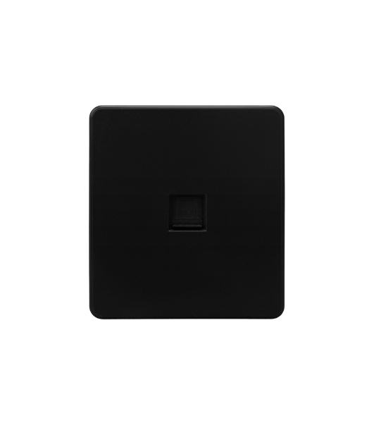 Розетка компьютерная Kranz ROUND RJ45 кат6 с/у оникс