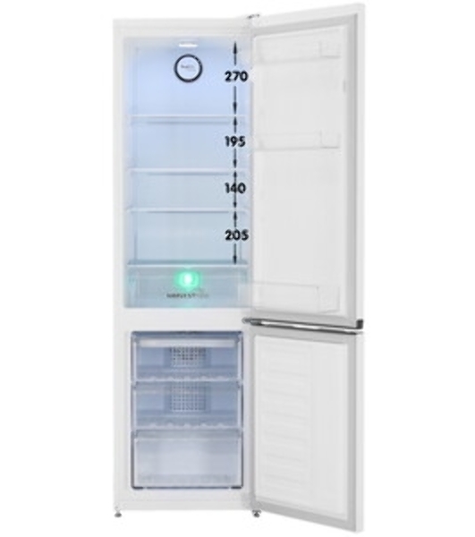 Холодильник Beko B3R0CNK312HW белый двухкамерный 200/76л морозилка снизу, No Frost