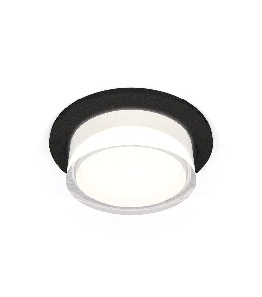Комплект встраиваемого светильника Ambrella light XC6513063 SBK/FR/CL черный песок/белый матовый/прозрачный MR16 GU5.3 (C6513, N6241)