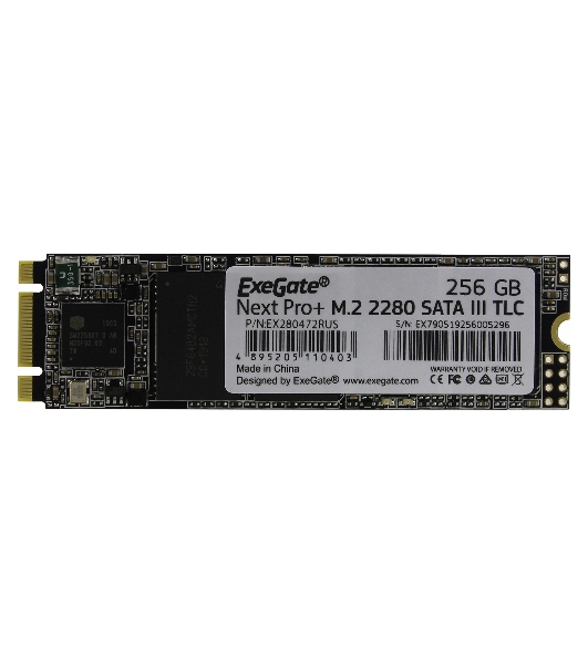 Накопитель SSD ExeGate NextPro+ UV500TS256, 256Gb, SATA III, M.2 2280, R/W 561/500