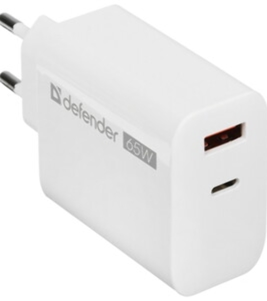 Сетевое зарядное устройство Defender UPA-105 65W, USB A+C+С, белый