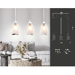 Светильник Ambrella light TR3536/3 WH/CL/FR белый/прозрачный/белый матовый E27*3 max 40W 640*120*820, фото5