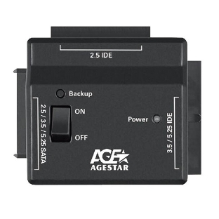 Универсальный переходник AgeStar для HDD 2.5'/3.5' FUBCP2 черный