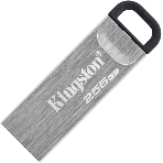 Флешка USB Kingston DataTraveler KYSON (DTKN/256GB), 256Gb, USB 3.2 Gen 1, R/W 200/60, серебристый/черный, фото2
