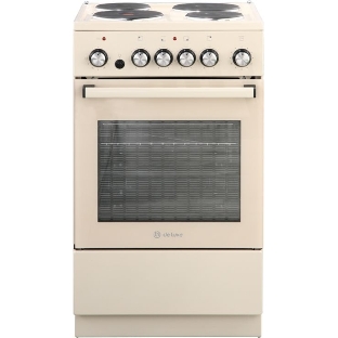 Плита электрическая De Luxe 5004.16э 016 бежевый, конфорок 4 шт, духовка 46 л, гриль, 50 см x 85 см x 50 см