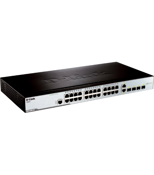 Коммутатор D-Link DES-3200-28/C1A, 24×100 Мбит/с + 2×1 Гбит/с Combo, управляемый