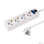 Сетевой фильтр PROconnect STANDARD 4 гнезда, 3 м, 3х0.75 мм², с/з + автовыкл., белый, фото2