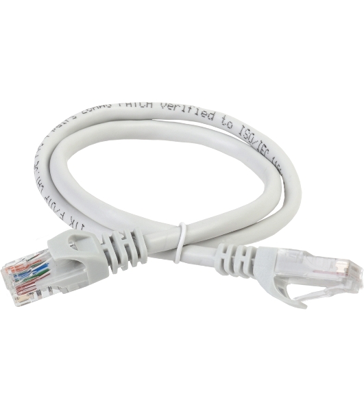Коммутационный шнур ITK PC01-C5EU-02M (патч-корд), кат.5Е UTP, 0,2м, серый