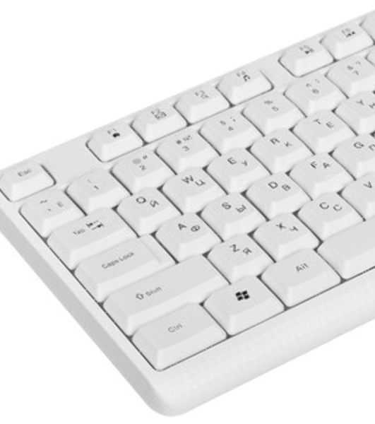 Комплект клавиатура+мышь Defender Motion C-977 проводной, USB, 1600 DPI, белый