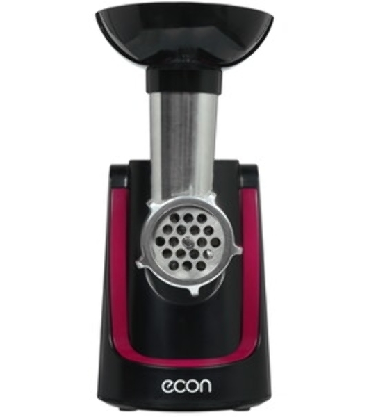 Мясорубка электрическая ECON ECO-1062MG черный, 2000 Вт, 2.2 кг/мин, реверс, защита от перегрузки, насадки - 4