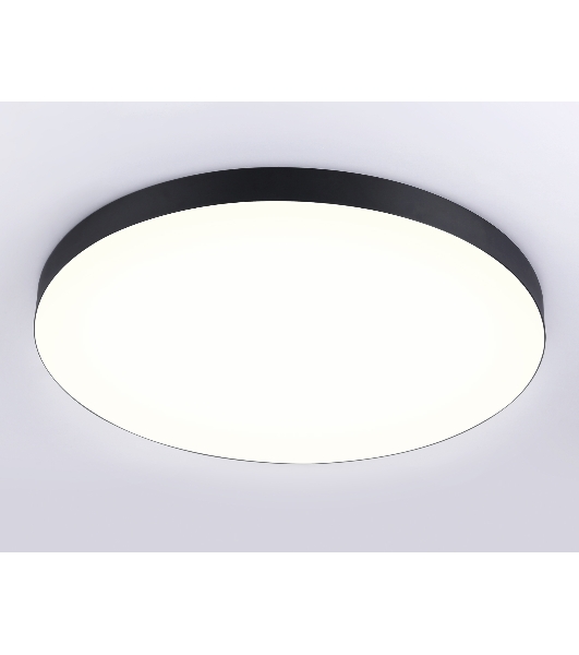 Потолочный светодиодный светильник Ambrella light FV5541 BK черный LED 130W 3000K D800*58 (Без ПДУ)