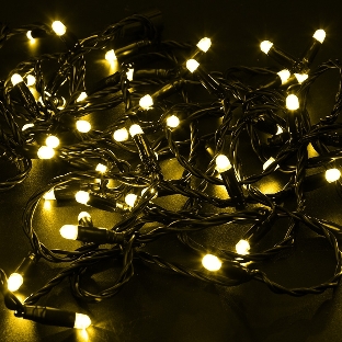 Гирлянда Neon-night Нить 10м, с эффектом мерцания, черный ПВХ, 24В, Желтый