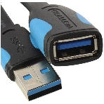 Кабель-удлинитель Vention USB 3.0 AM/AF - 2 м плоский VAS-A13-B200, фото3