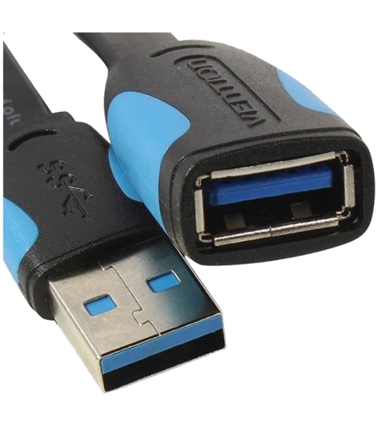Кабель-удлинитель Vention USB 3.0 AM/AF - 2 м плоский VAS-A13-B200