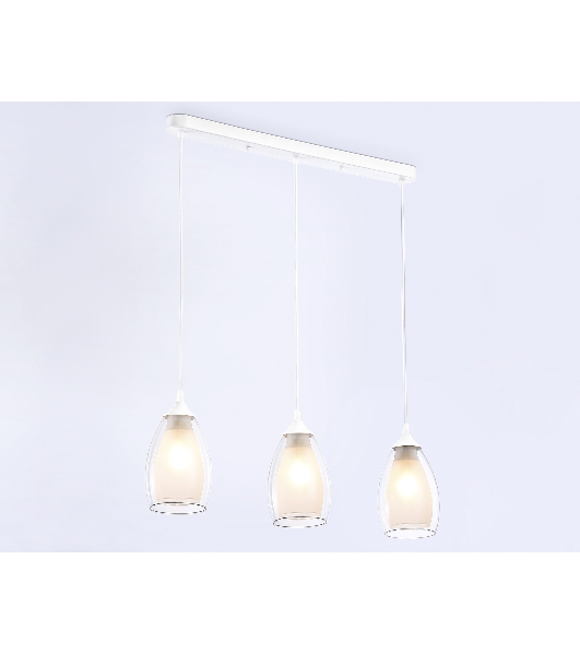 Светильник Ambrella light TR3536/3 WH/CL/FR белый/прозрачный/белый матовый E27*3 max 40W 640*120*820