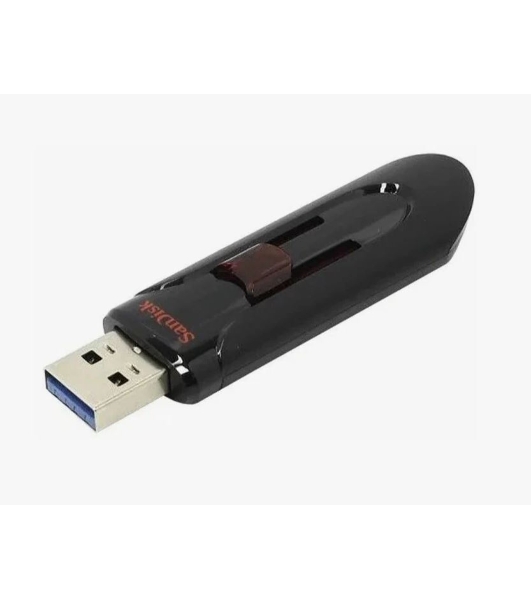 Флешка USB Sandisk CZ600 Cruzer Glide (SDCZ600-064G-G35), 64Gb, USB 3.0, R/W 10/20, черный