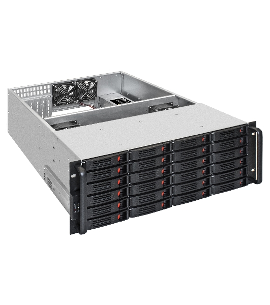 Серверная платформа ExeGate Pro 4U660-HS24 (RM 19', высота 4U, глубина 660, Redundant БП 2x550W, 24xHotSwap, USB)