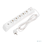 Сетевой фильтр 5 гнезд, 3м, 3х1,5мм², с автовыкл, 2 USB, белый Kranz, фото8