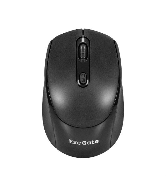 Мышь беспроводная ExeGate Professional Standard SR-9005 черный, 1200 dpi, радиоканал, USB, кнопки - 4