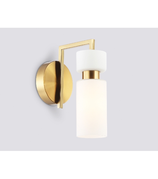 Настенный светильник Ambrella light LH56130 BS/FR латунь/белый матовый E14 max 40W 150*100*210