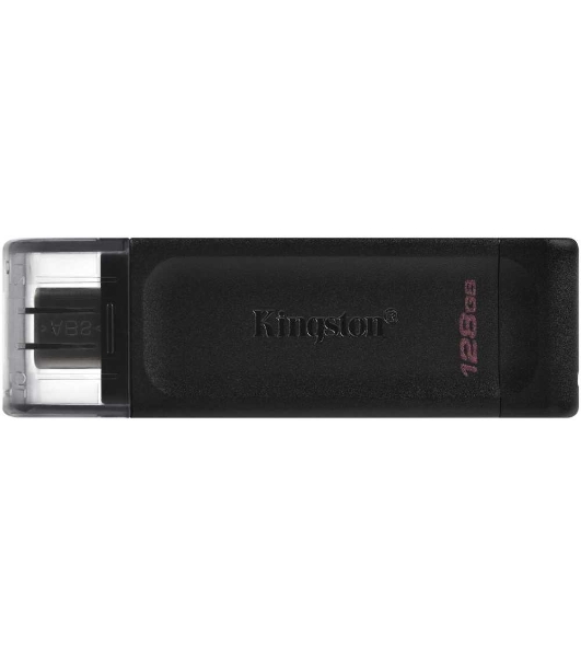 Флешка USB Kingston DataTraveler DT70 (DT70/128Gb), 128Gb, USB Type-C 3.2, R/W 70/45, черный