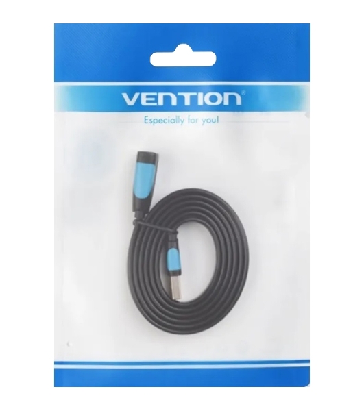 Кабель-удлинитель Vention USB 3.0 AM/AF - 2 м плоский VAS-A13-B200