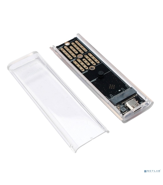 Внешний корпус Gembird EEM2-NVME-2 USB 3.1 для M2 NVME порт Type-С, пластик, прозрачный