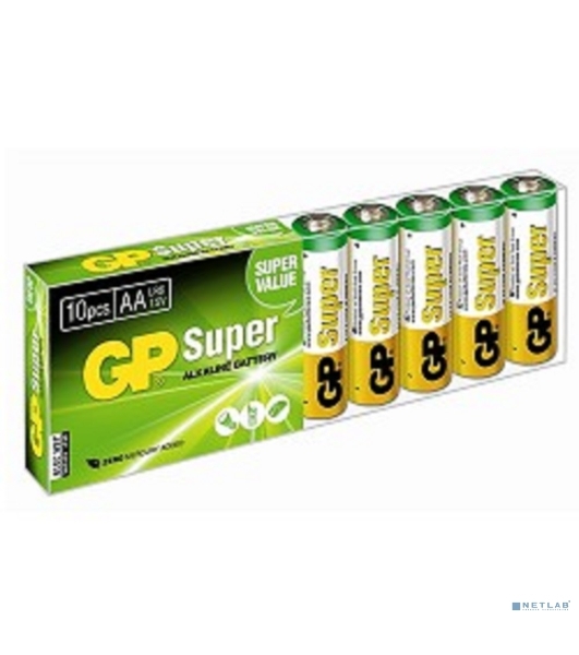 Батарея GP Super Alkaline 15AA21-2CRSWC10 AA (10шт) спайка