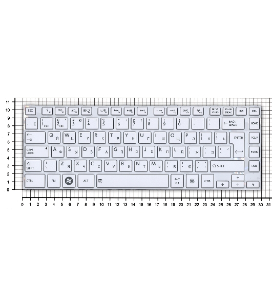 Клавиатура для ноутбука Toshiba Satellite L800 L830 белый