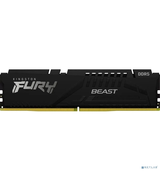 Оперативная память Kingston Fury Beast Black, DDR5, 32GB (1x32GB), 5600 MHz, CL36, с радиатором, чёрный