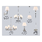 Настенный светильник Ambrella light LH75259 SN/FR сатин никель/белый матовый E14 max 40W 210*160*325, фото6