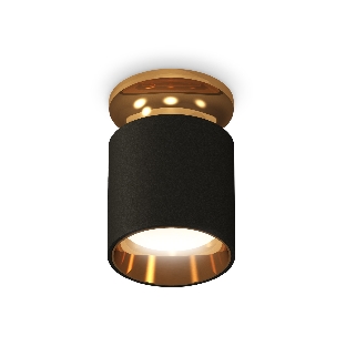 Светильник Ambrella Light XS6302161 SBK/PYG черный песок/золото желтое полированное MR16 GU5.3 (N6905, C6302, N6113)