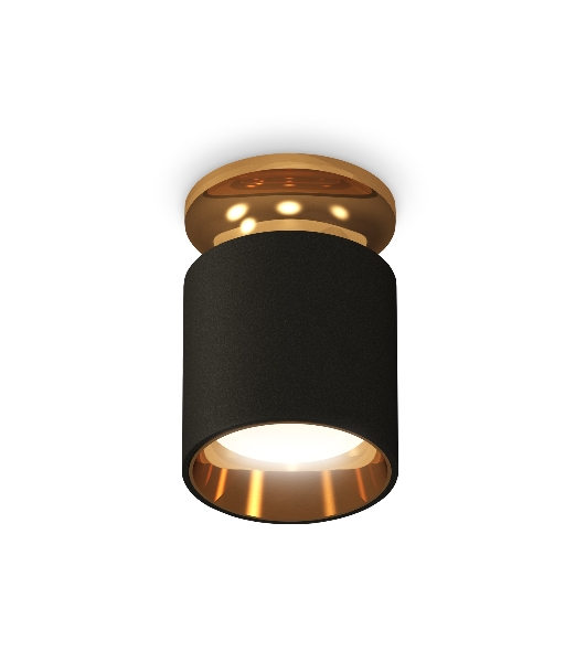 Светильник Ambrella Light XS6302161 SBK/PYG черный песок/золото желтое полированное MR16 GU5.3 (N6905, C6302, N6113)