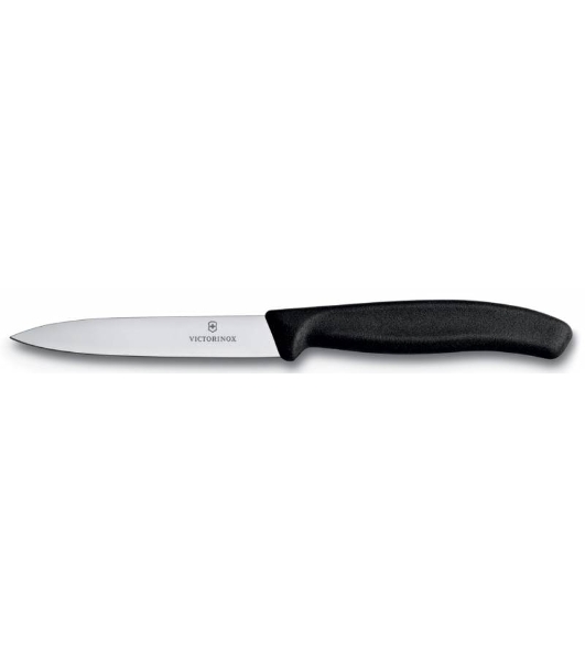 Нож кухонный Victorinox Swiss Classic (6.7703) стальной для чистки овощей и фруктов лезв.100мм прямая заточка черный без упаковки