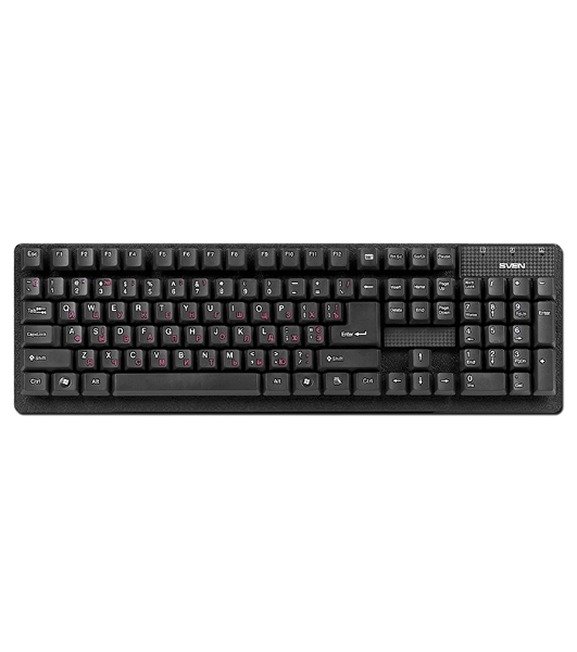 Клавиатура SVEN Standard 301 проводная, USB Type-A, чёрный