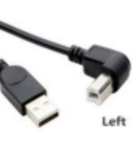 Кабель USB 2.0 на USB-B угол влево 5 м