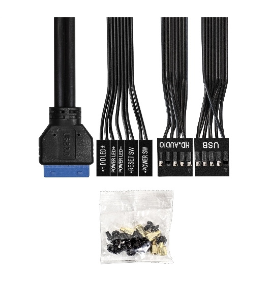 Корпус ExeGate BAA-503U2-AAA400, Mini-Tower, чёрный, 1 x 80/90 мм, БП 400 Вт
