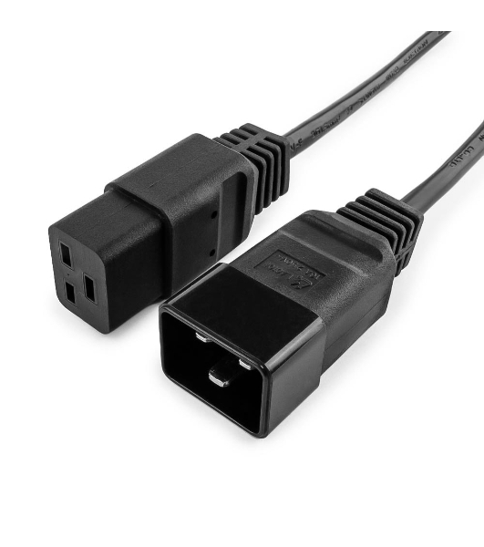 Кабель питания для UPC Gembird/Cablexpert, 1.5м, С19 - C20, 16А, черный, с заземлением
