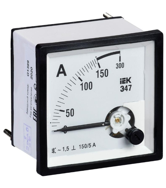 Амперметр Э47 72х72мм 150/5А кл. точн. 1.5 IEK IPA10-6-0150-E