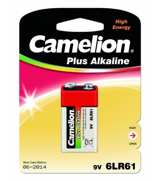 Элемент питания алкалиновый 'крона' Camelion LR 6LF22 BL-1 (блист.1шт) 9 В