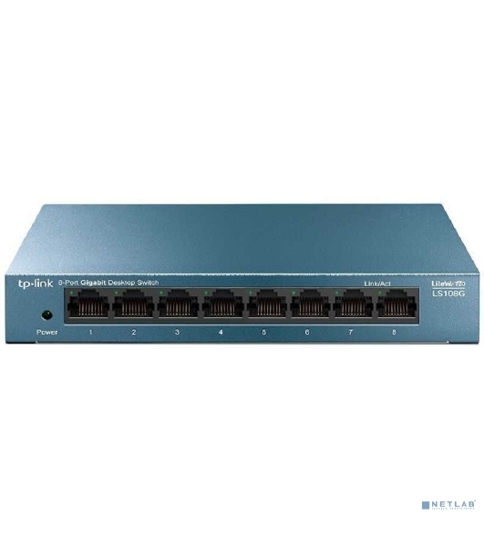 Коммутатор TP-Link LS108G 8-портовый 10/100/1000 Мбит/с настольный коммутатор SMB