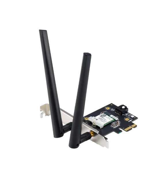 Сетевой адаптер ASUS PCE-AX1800 WIFI 802.11ax, 2402 + 574Mbpsб PCI-E Adapter, 2 антенны; 90IG07A0-MO0B00